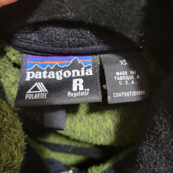 Vintage Patagonia Regulator PolarTec Full Zip Green Fuzzy Women's Vest Size XS - Picture 4 of 8